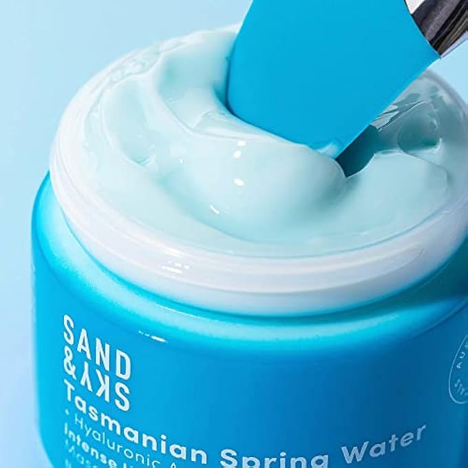 Sand & Sky TASMANIAN SPRING WATER INTENSE HYDRATING MASK WITH HYALURONIC ACID, SOOTHES REDNESS & SENSITIVE SKIN. FOR DRY SKIN. - Image 2